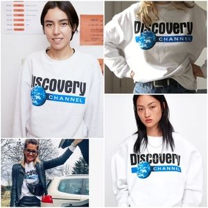 zara discovery channel sweatshirt